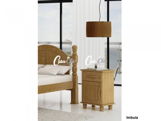 Mesa de Cabeceira Criado Mudo 01 Gaveta e 01 Porta Nero 4012